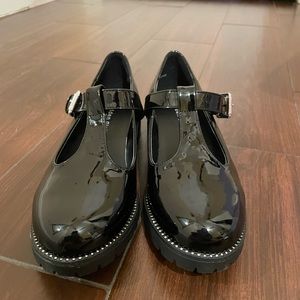 Shine Black Mary Jane shoes size 4 never used